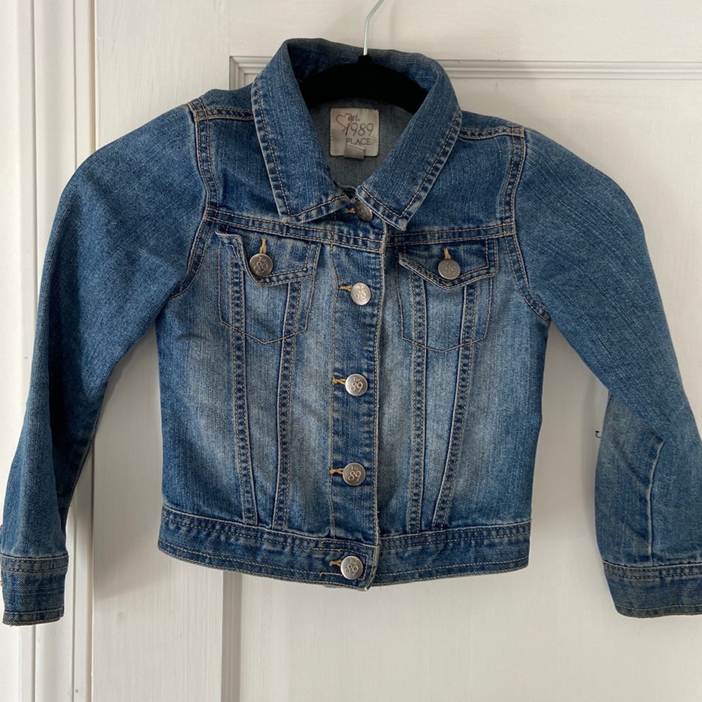 Carters little girls denim jacket with snap closures